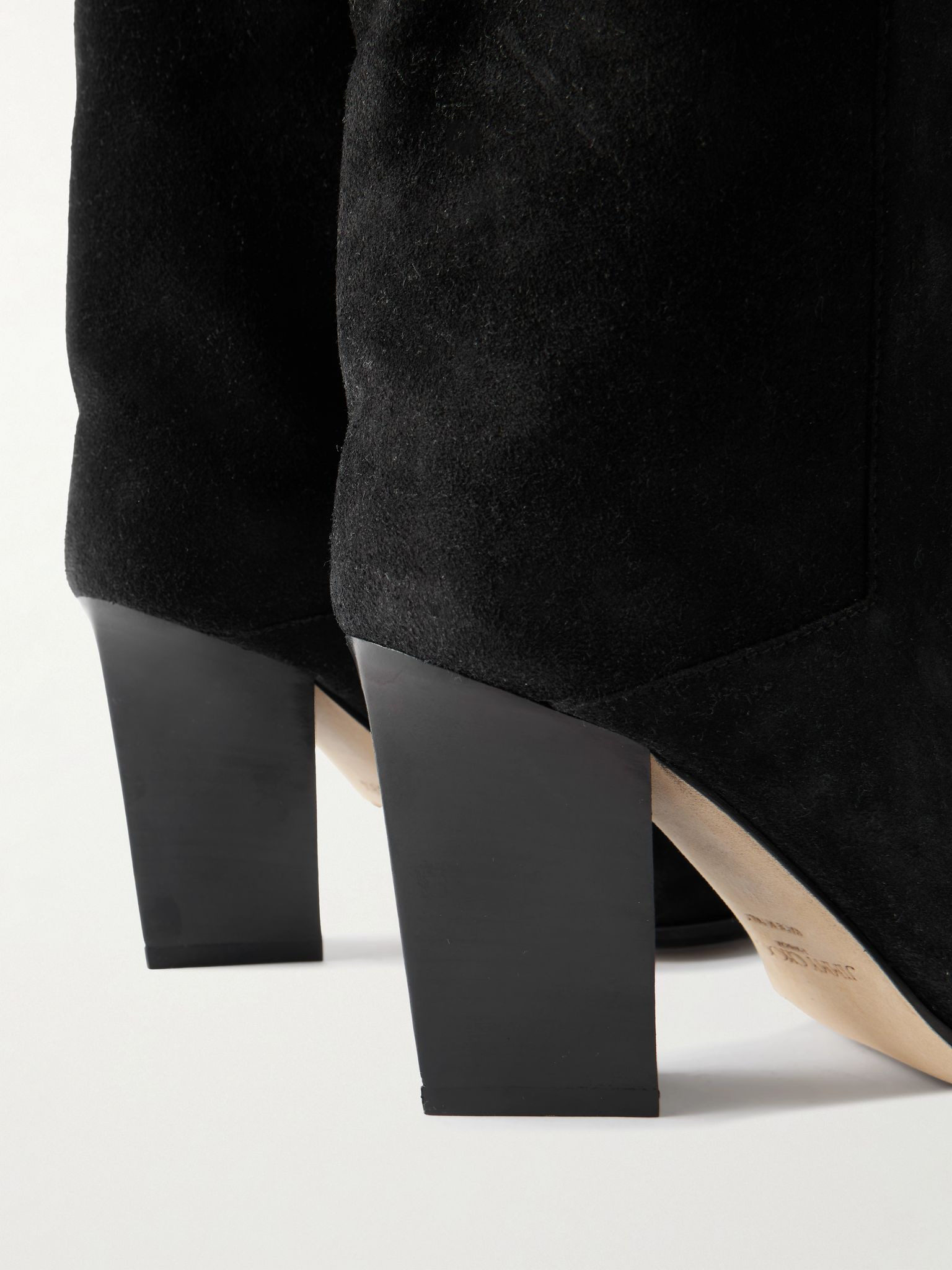 Hart 85 fringed suede boots Black - 4