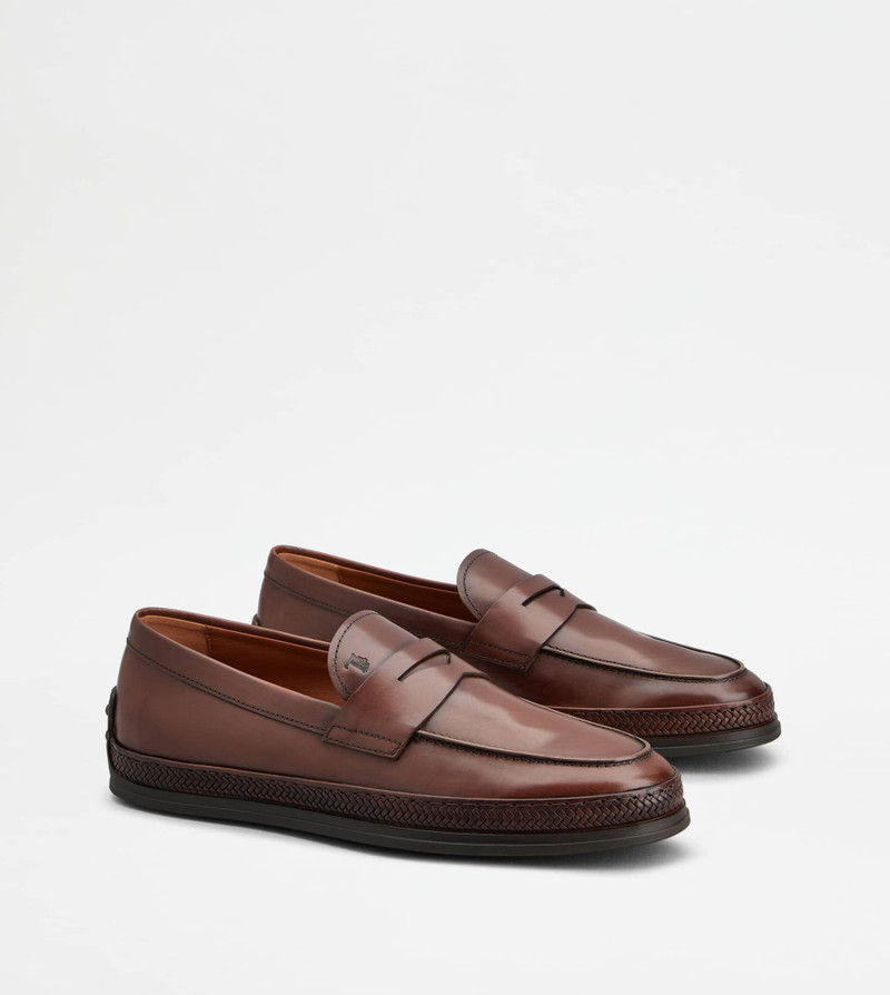 LOAFERS IN LEATHER - BROWN 2