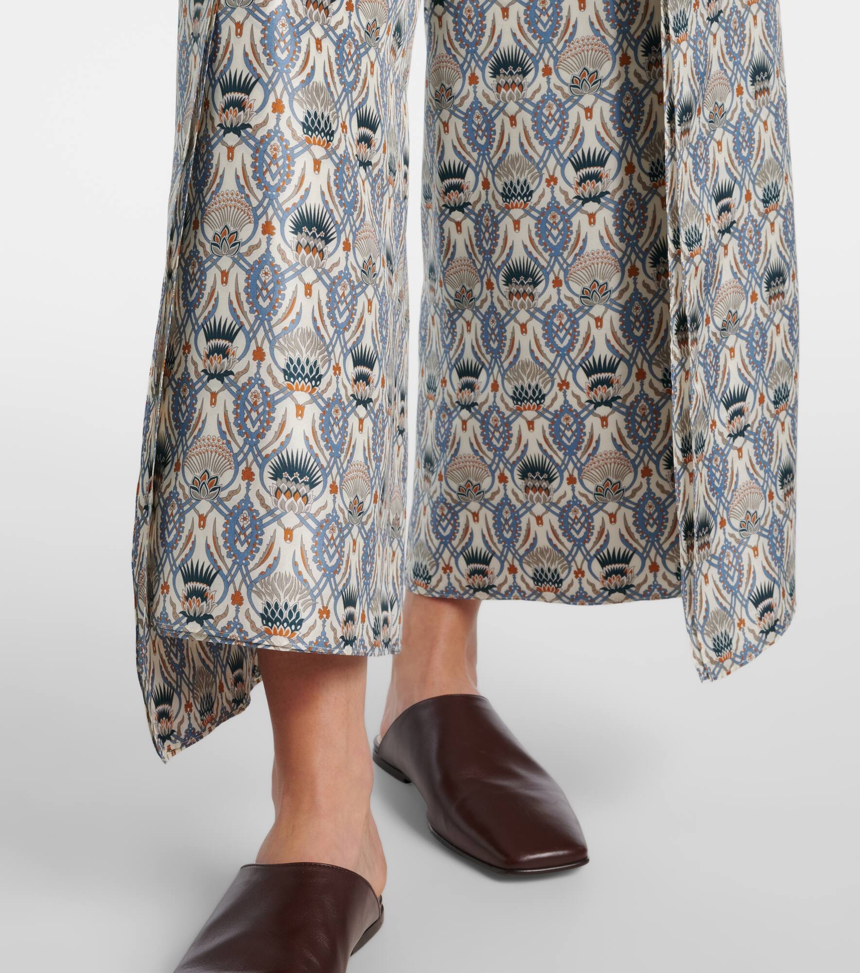 Maynard silk shantung wide-leg pants - 5