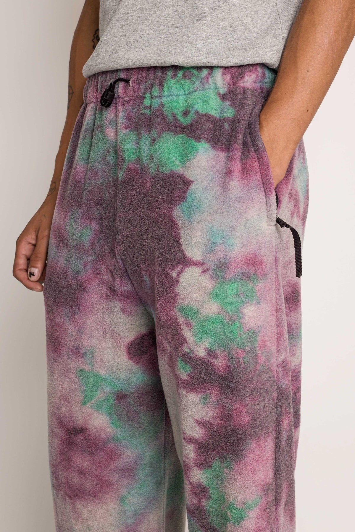 Reverse Fleece Tie-Dye EASY Pants (ASHBURY DYED) - Purple x Blue - 5