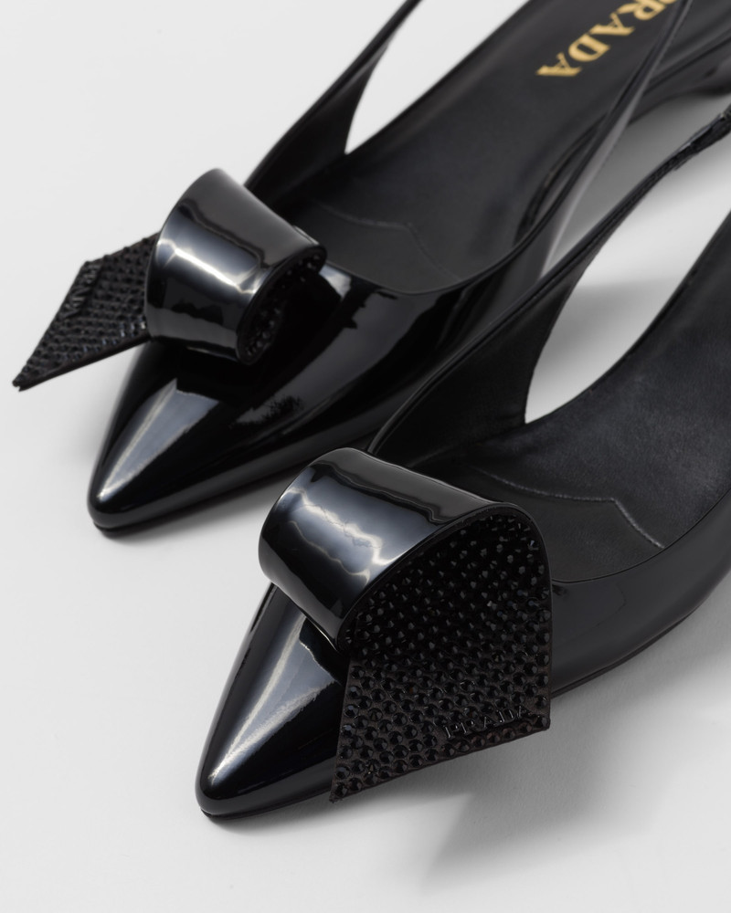 Patent leather slingback pumps 6