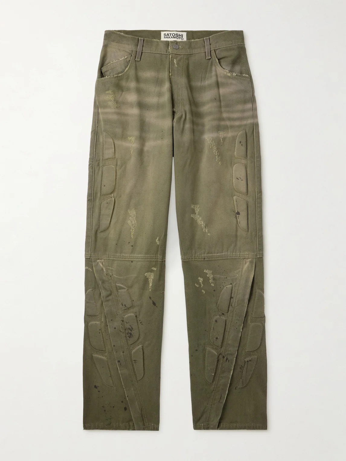 Enduro Straight-Leg Padded Distressed Jeans - 1