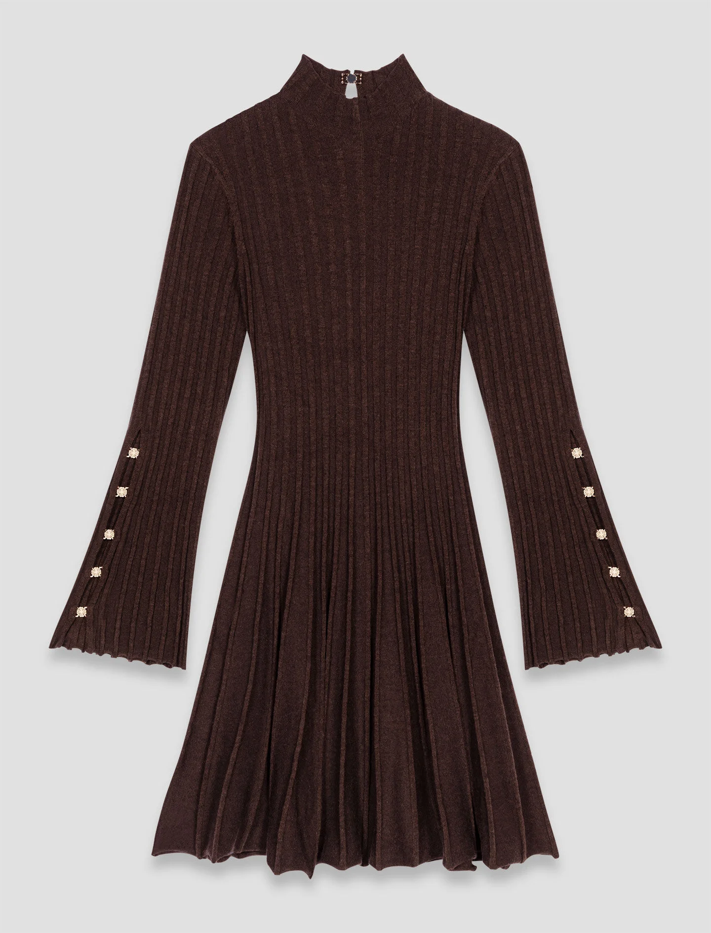 High-neck mini skater dress - 1