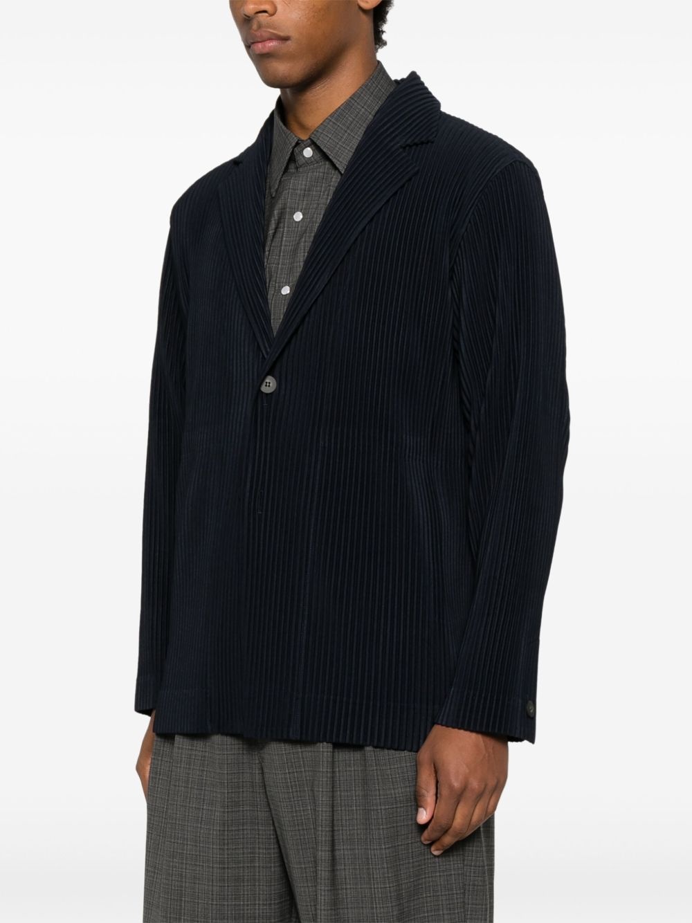 plissé-effect blazer - 3