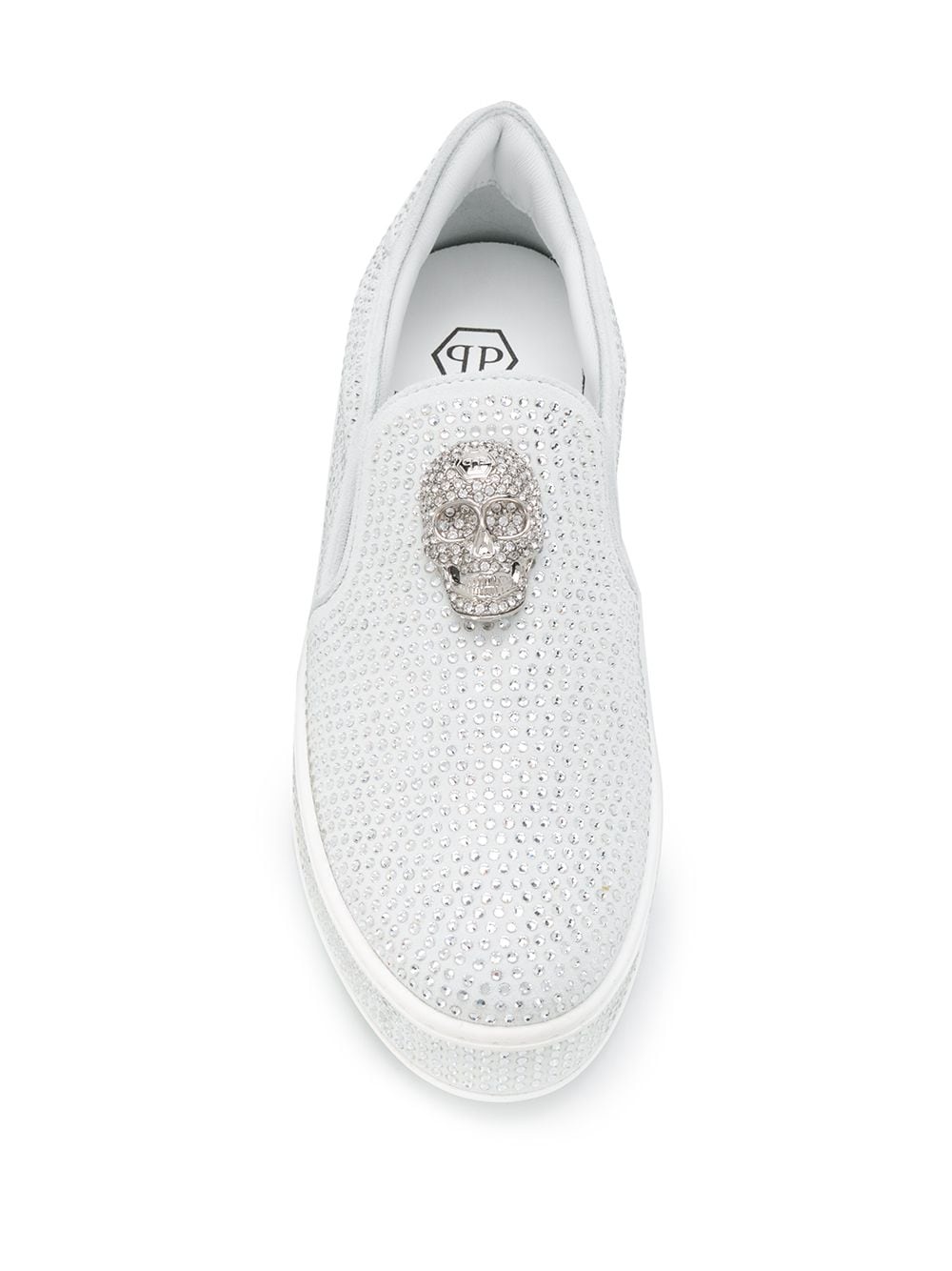 crystal-embellished slip-on sneakers - 4