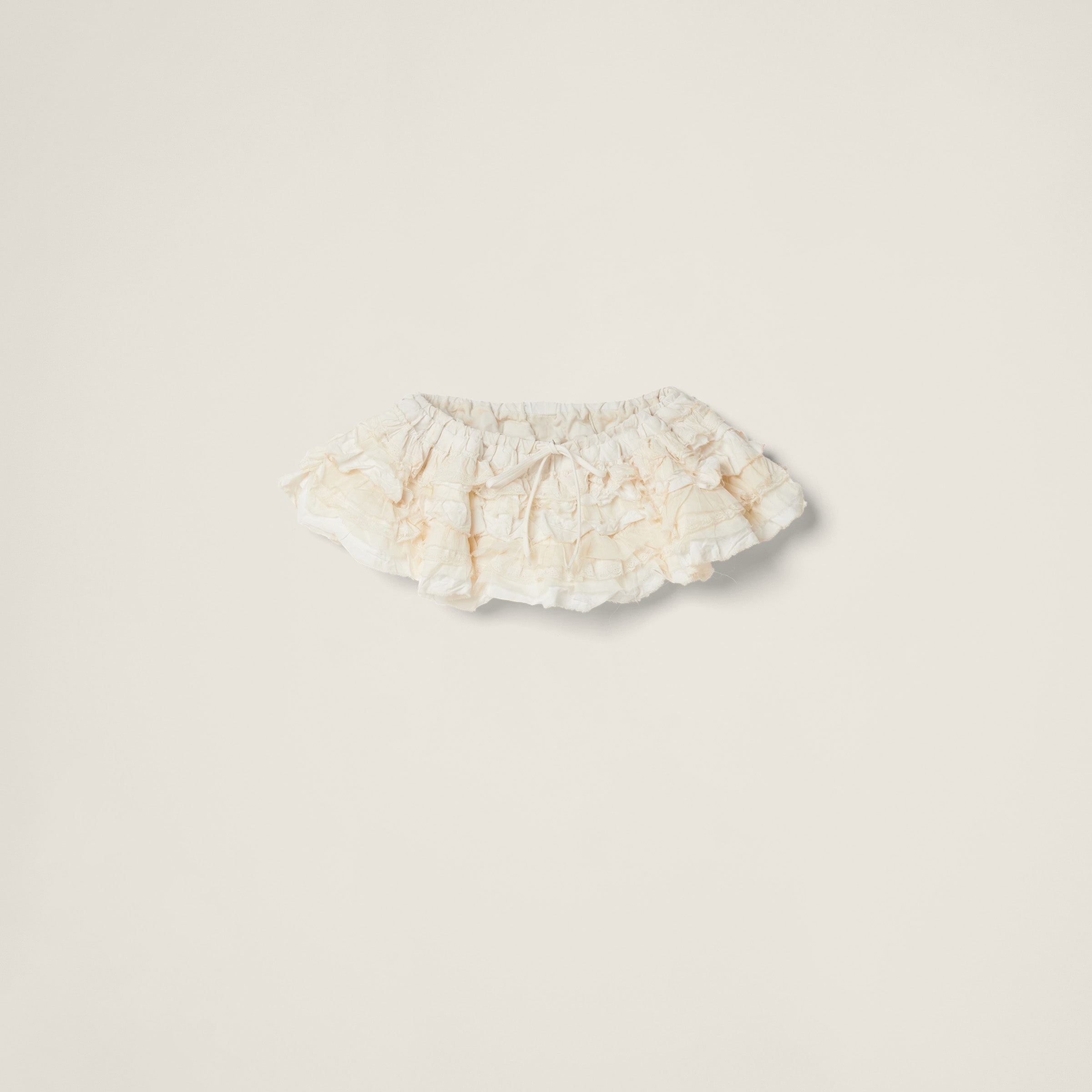 Miu Miu Slubbed canvas miniskirt | miumiu | REVERSIBLE