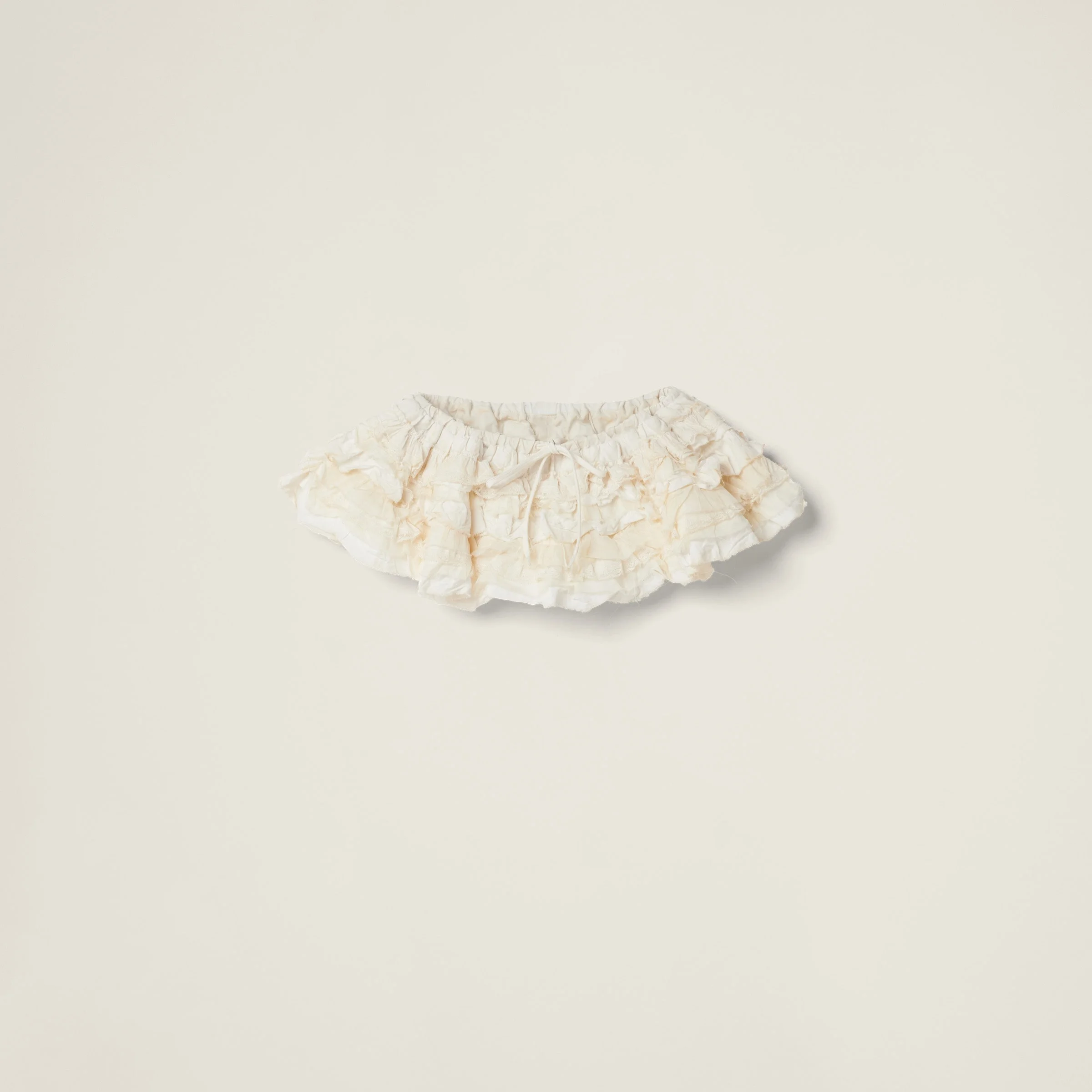 Slubbed canvas miniskirt - 1