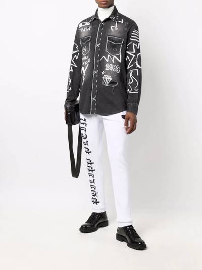 PHILIPP PLEIN logo-print jogging trousers outlook