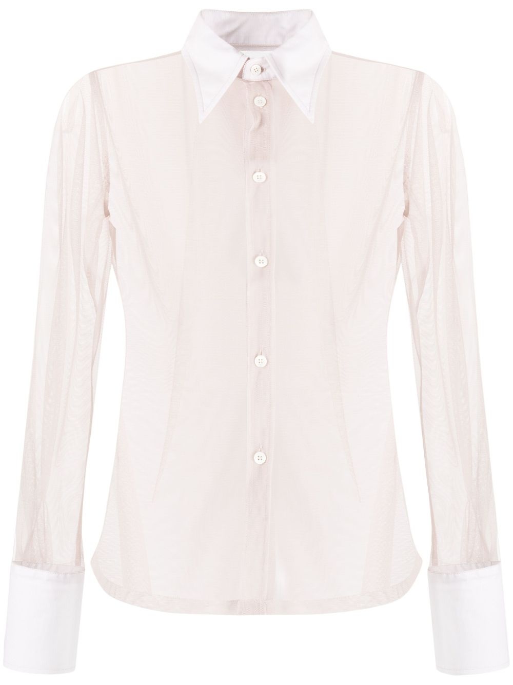 cotton-tulle shirt - 1