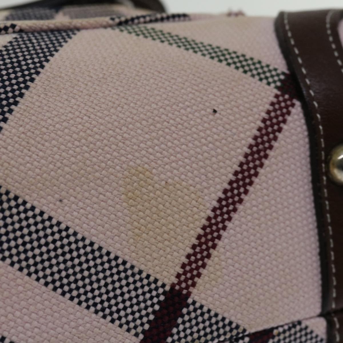 Burberry Nova Check Blue Label Hand Bag Canvas Beige - 7