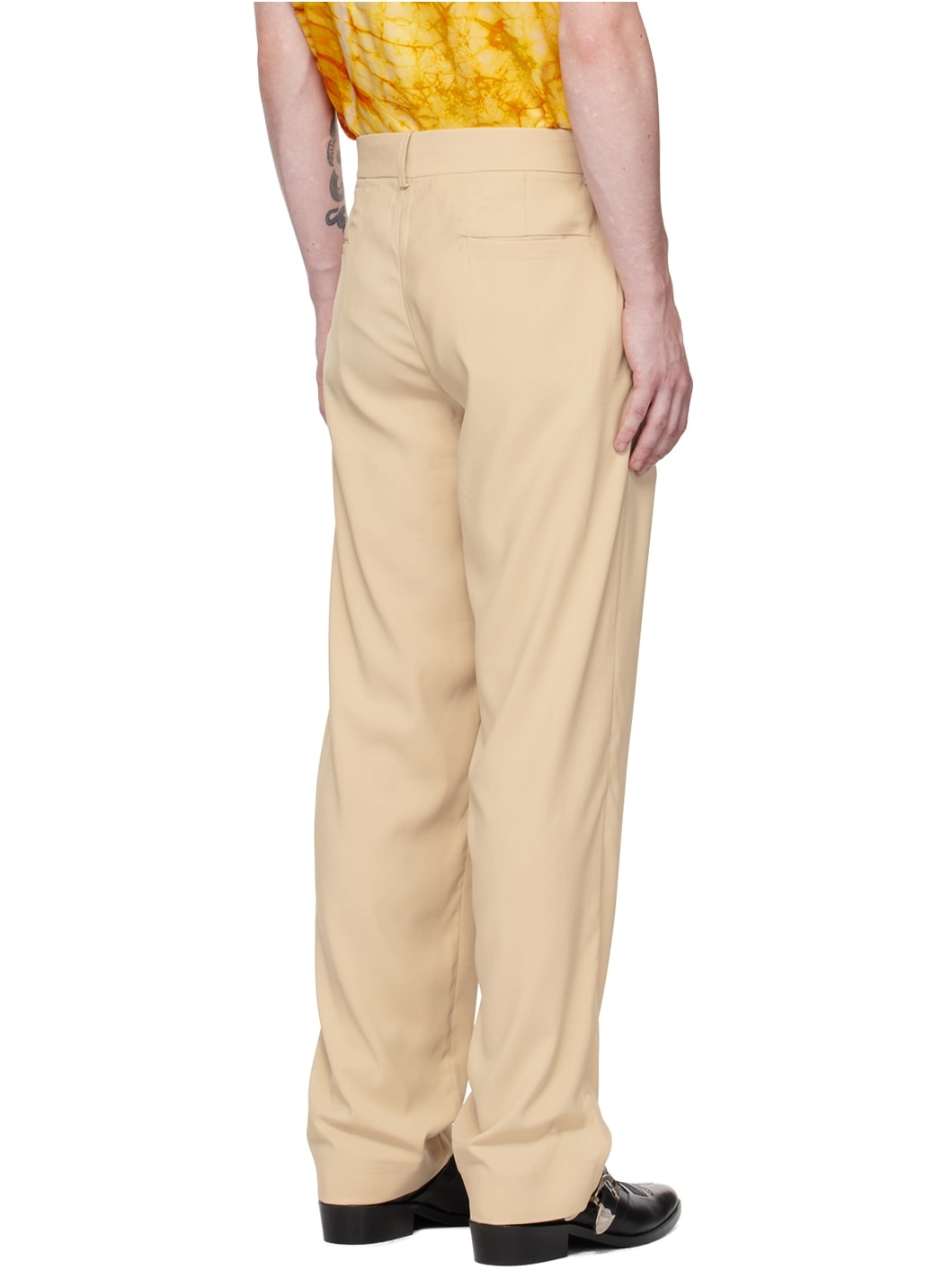 Beige Four-Pocket Trousers - 3