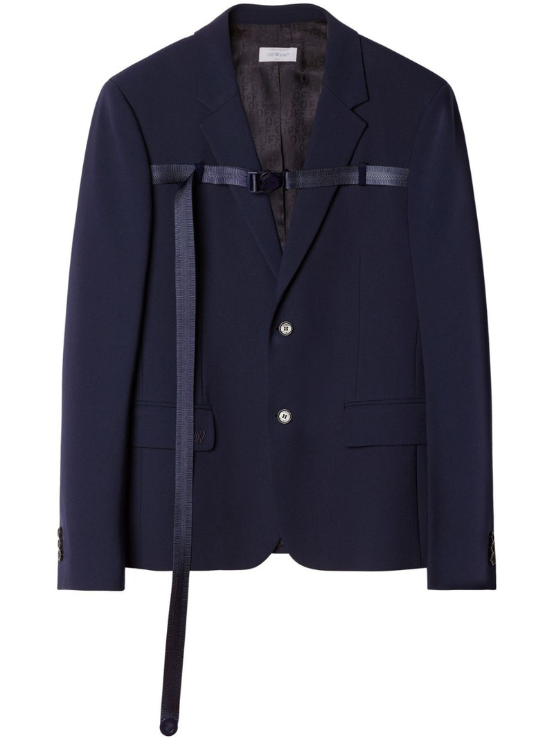 buckled single-breasted blazer 1