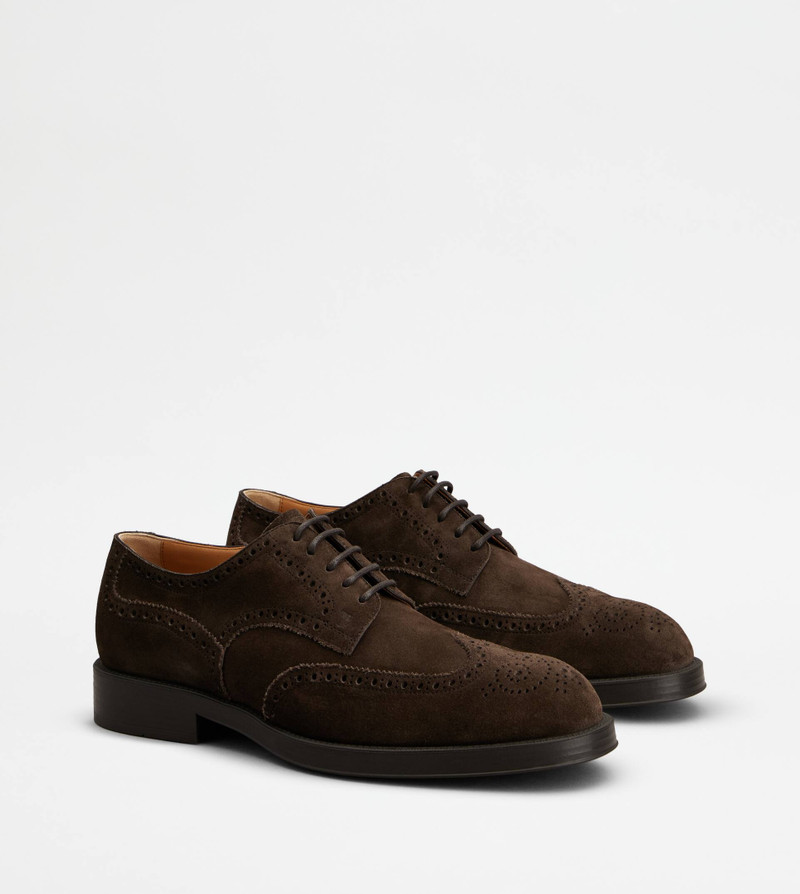 LACE-UPS IN SUEDE - BROWN 2