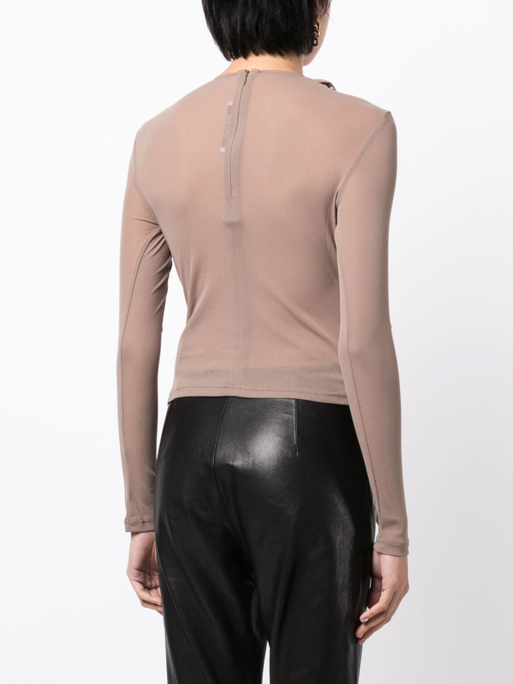 knot-detail long-sleeve top - 4