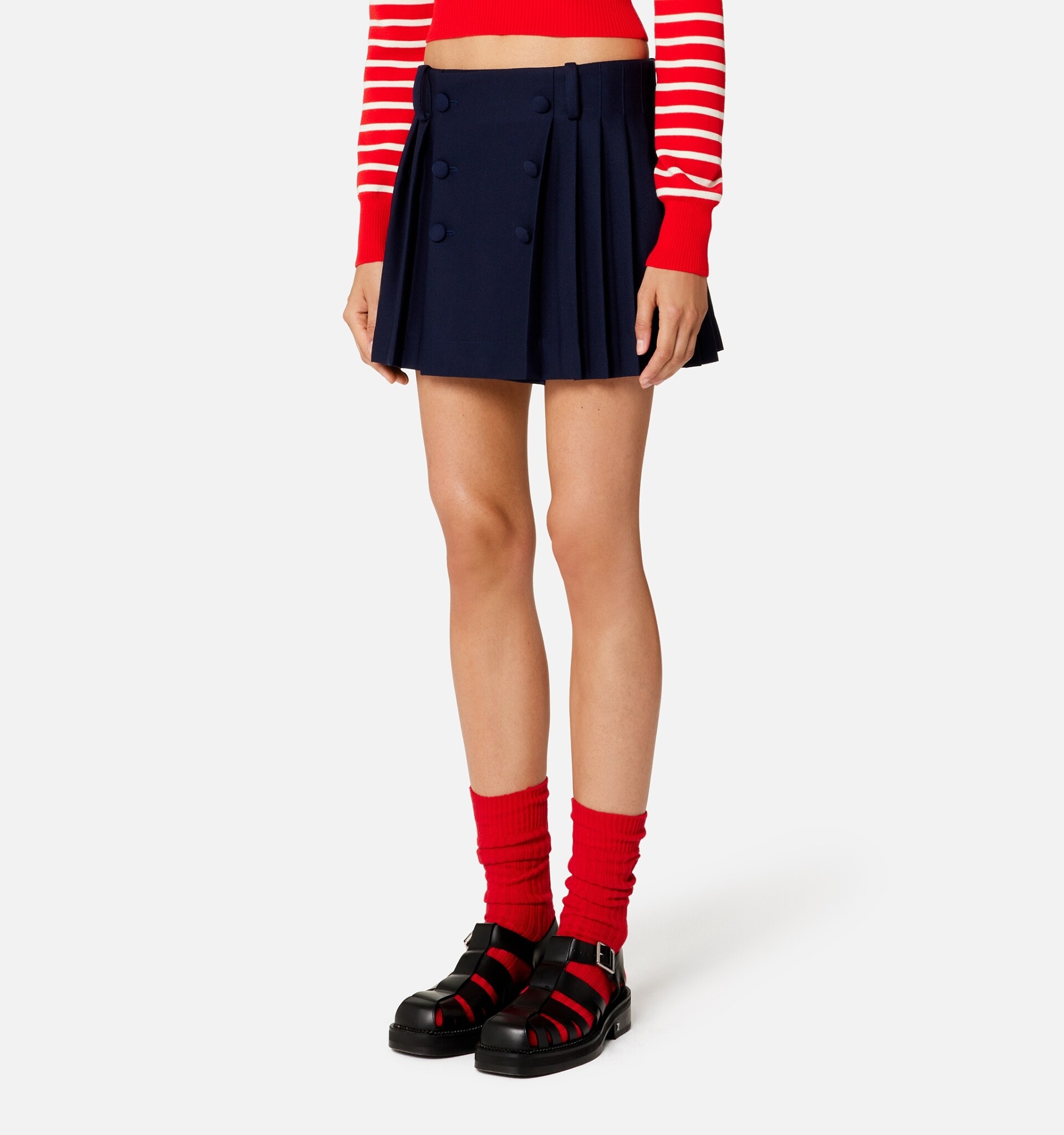 AMI Paris Buttoned Wrap Skirt | REVERSIBLE