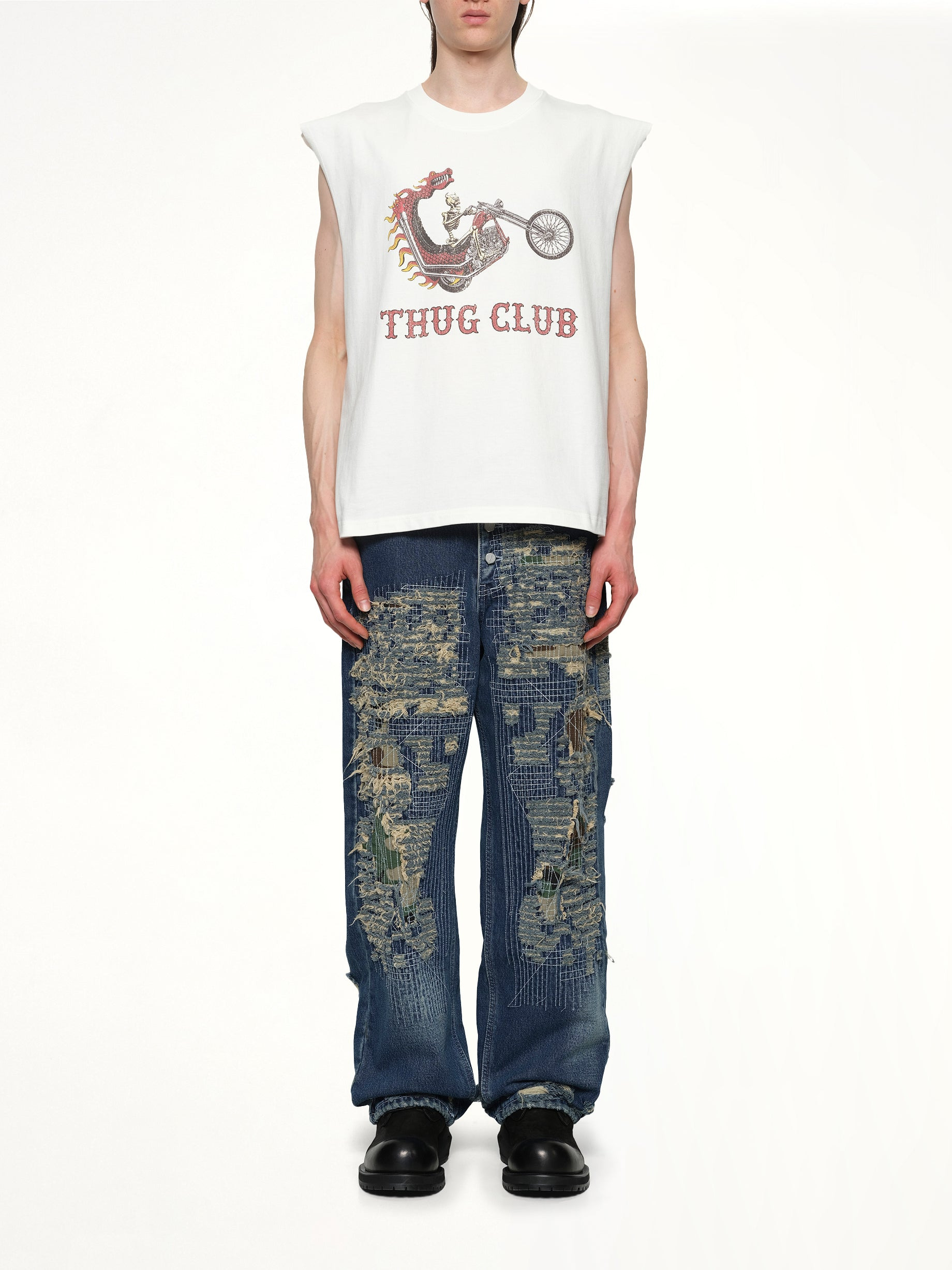 Dragon Chopper Sleeveless in White - 7