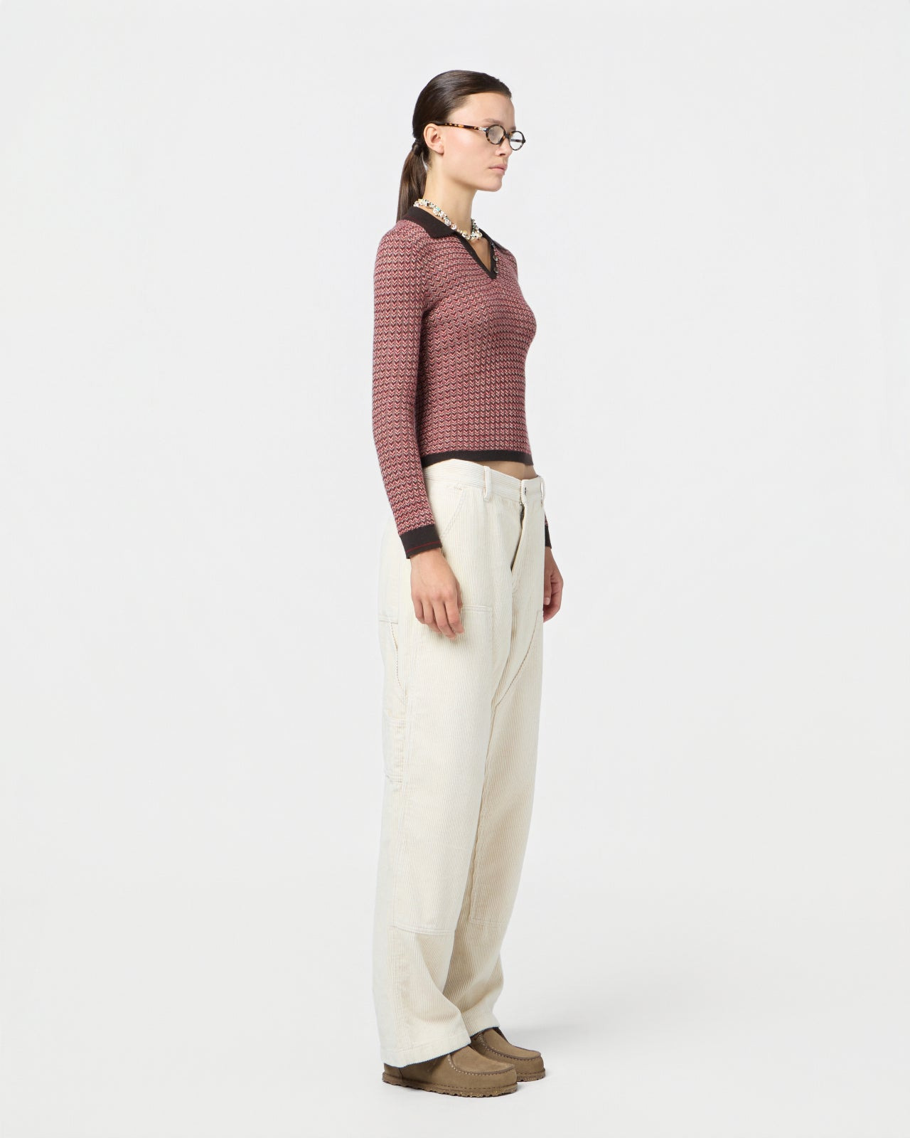 Chevron L/S Shrunken Polo - 6