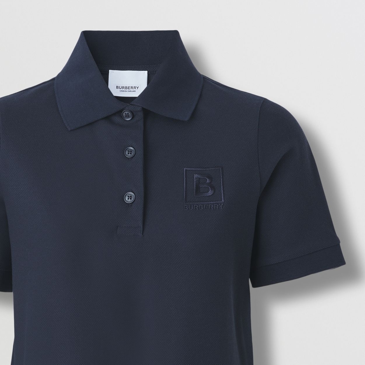 Letter Graphic Cotton Piqué Polo Shirt - 1