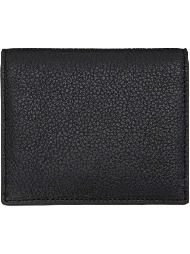 Totême Black T-Lock Grained-Leather Card Holder outlook