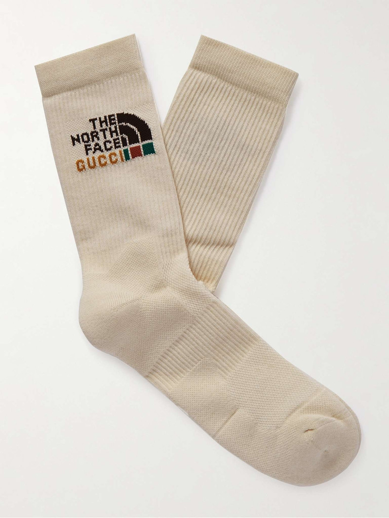 + The North Face Ribbed Cotton-Blend Jacquard Socks - 1