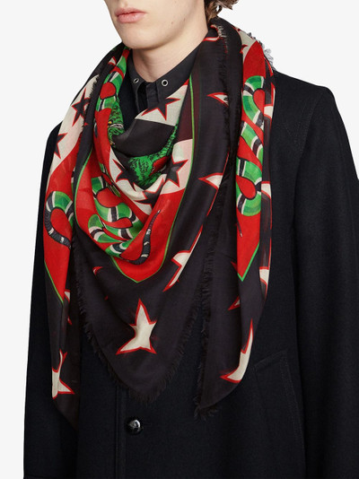 GUCCI Modal shawl with symbols print outlook