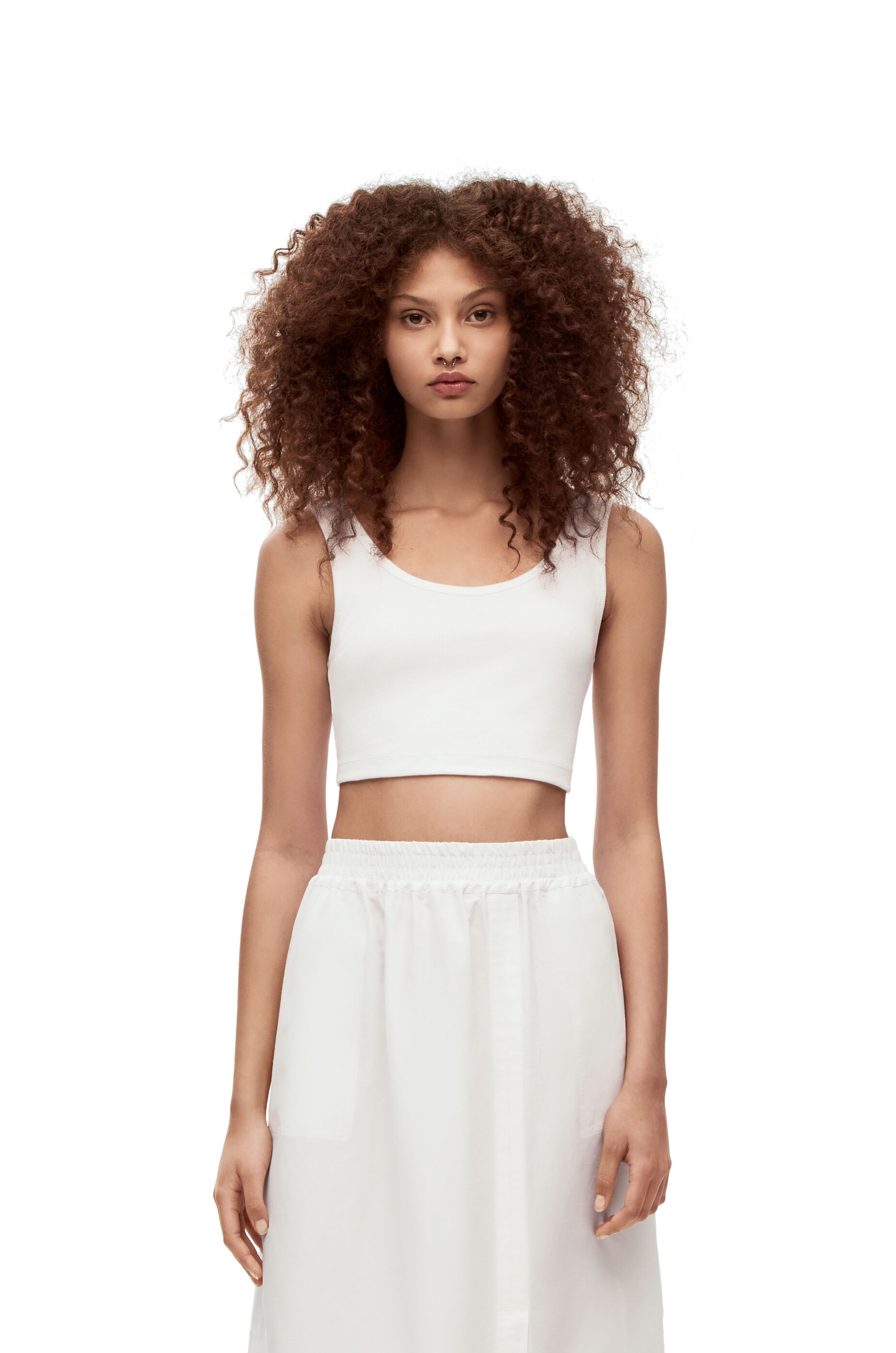 Embellished tank top in cotton - 3
