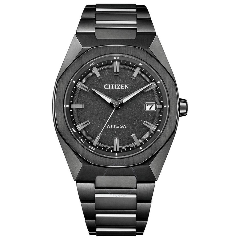 Citizen Attesa Eco-Drive Black Dial Men's Watch CB3045-61E - 1