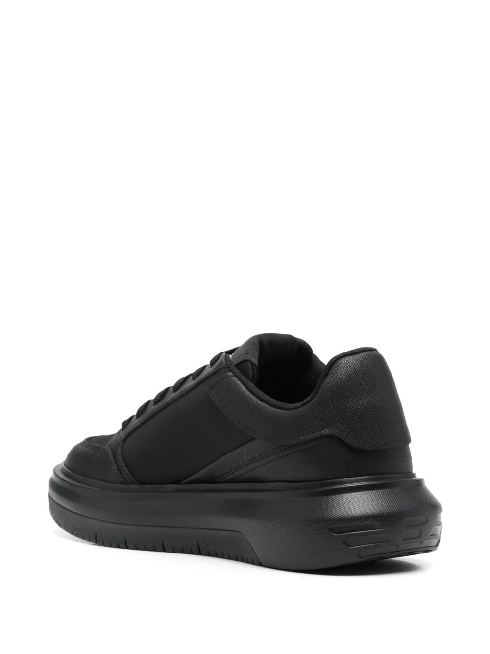panelled lace-up sneakers - 3