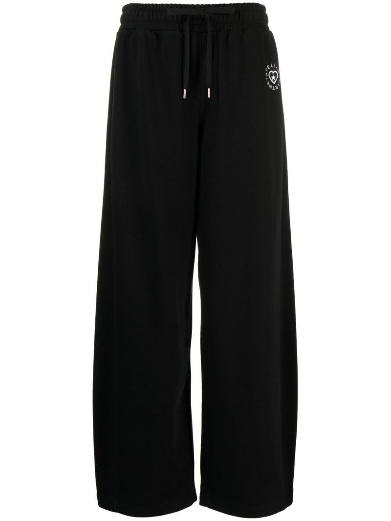 logo-patch cotton track pants 1