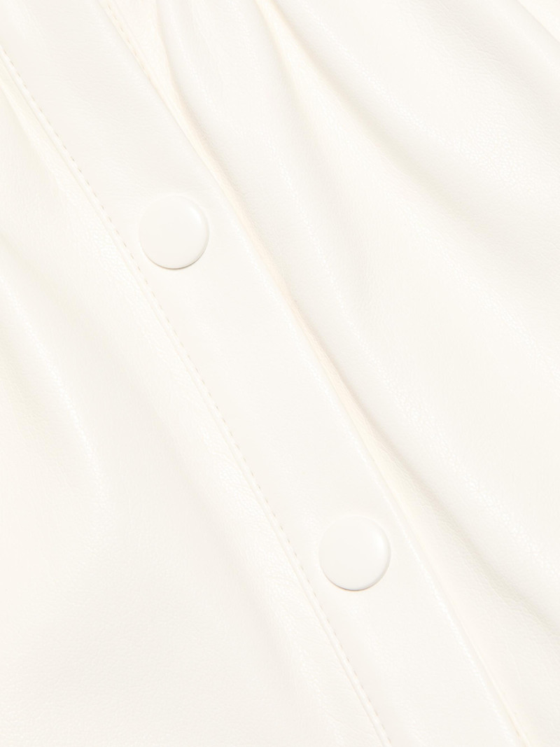 Women's Henrietta Belted Faux-Leather Minidress - Off White 7