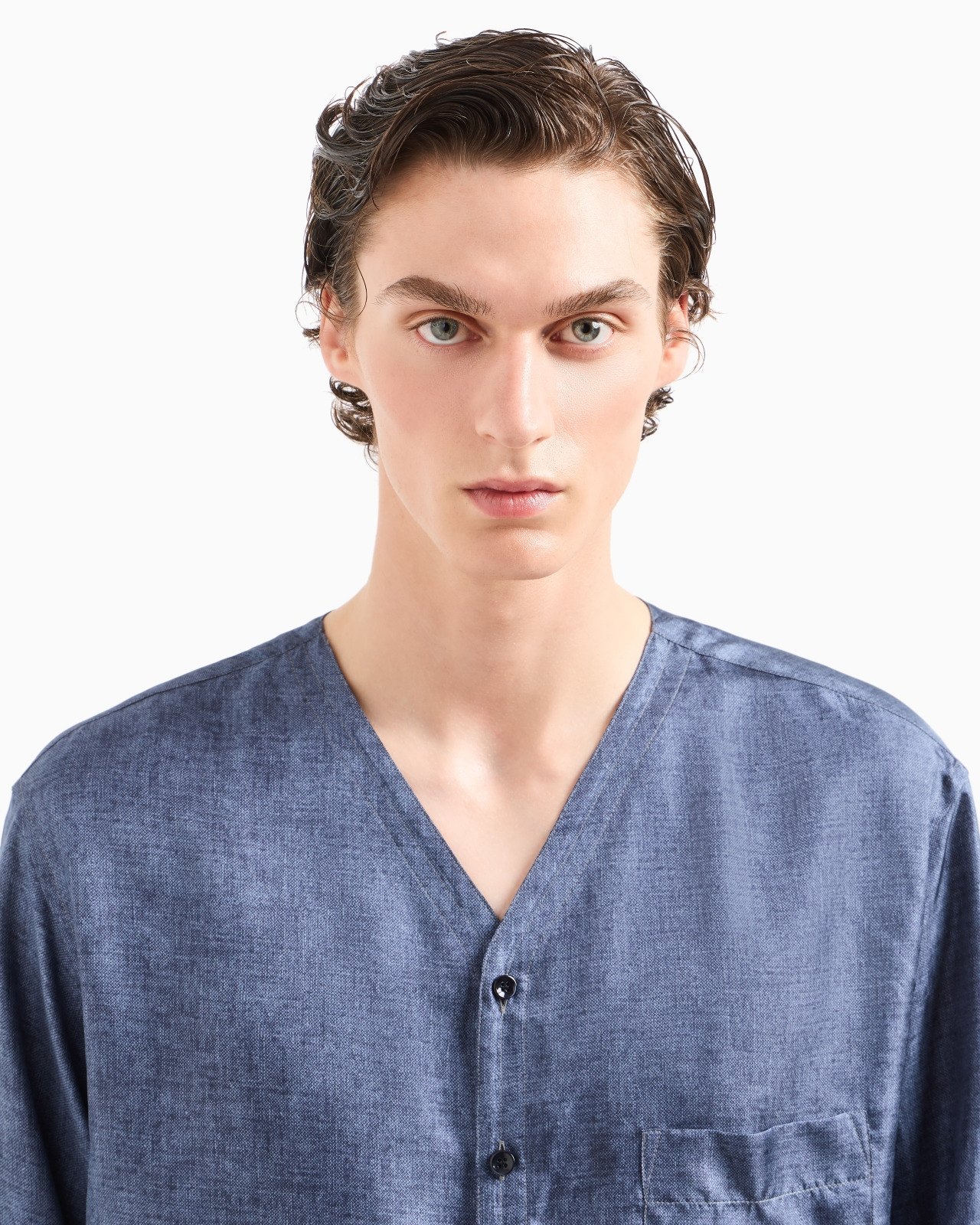 SHIRT IN PRINTED SILK TWILL - 5