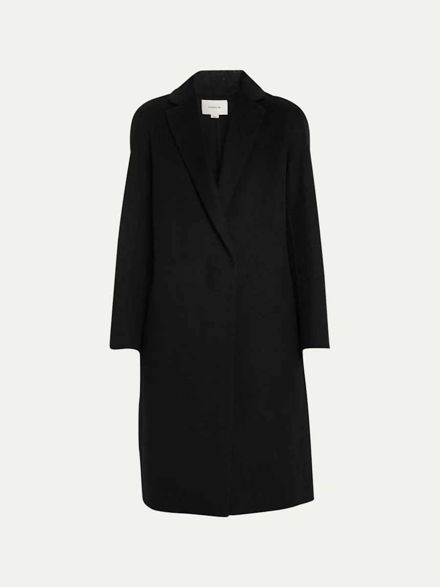 Classic Straight Wool-Blend Coat - 1