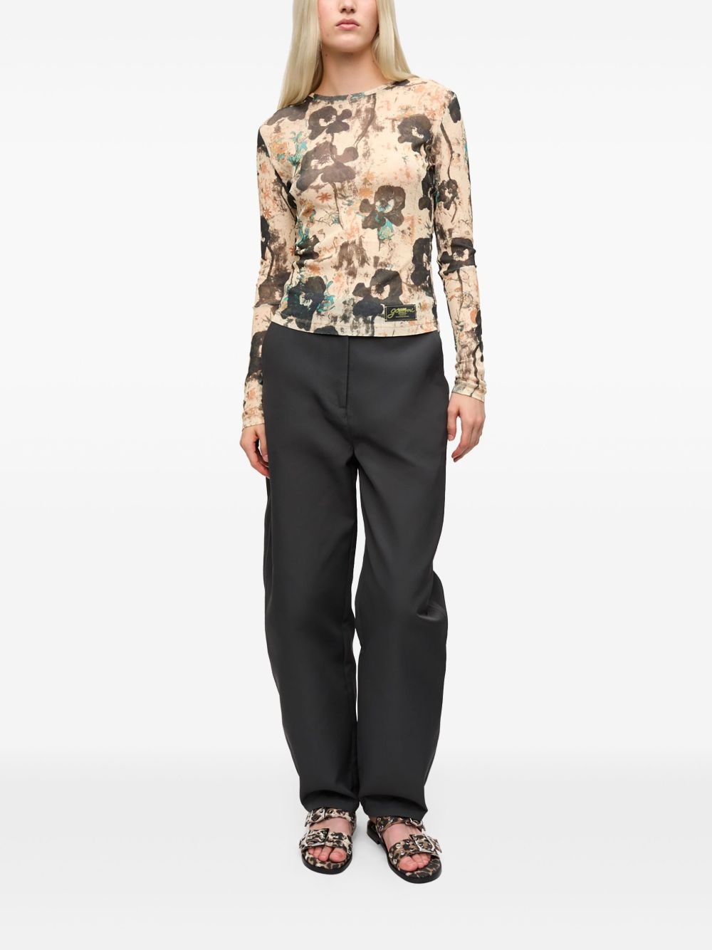 floral-print top - 2