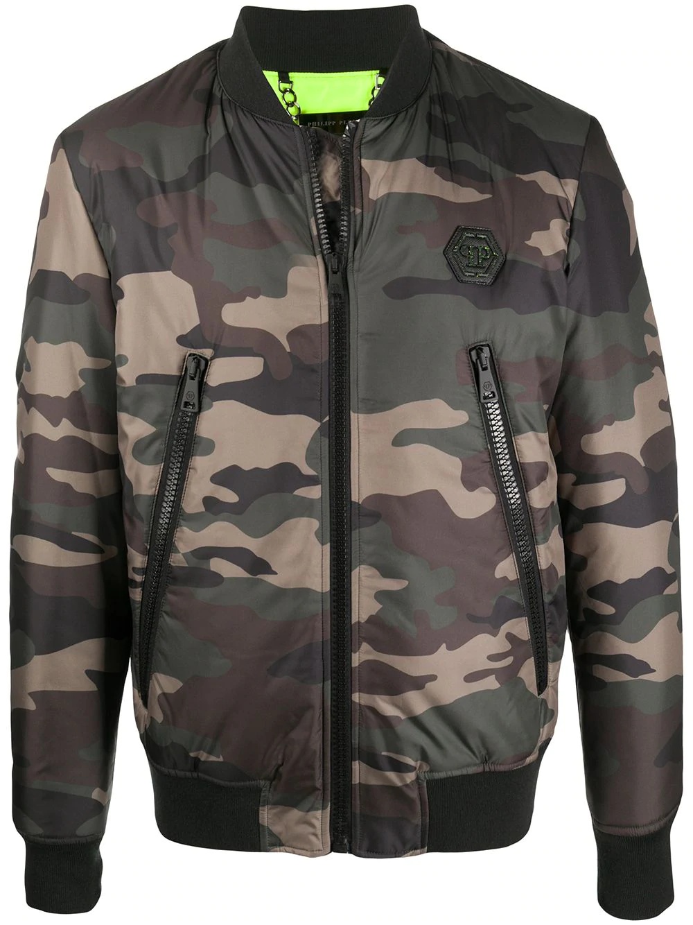 camouflage-print bomber jacket  - 1