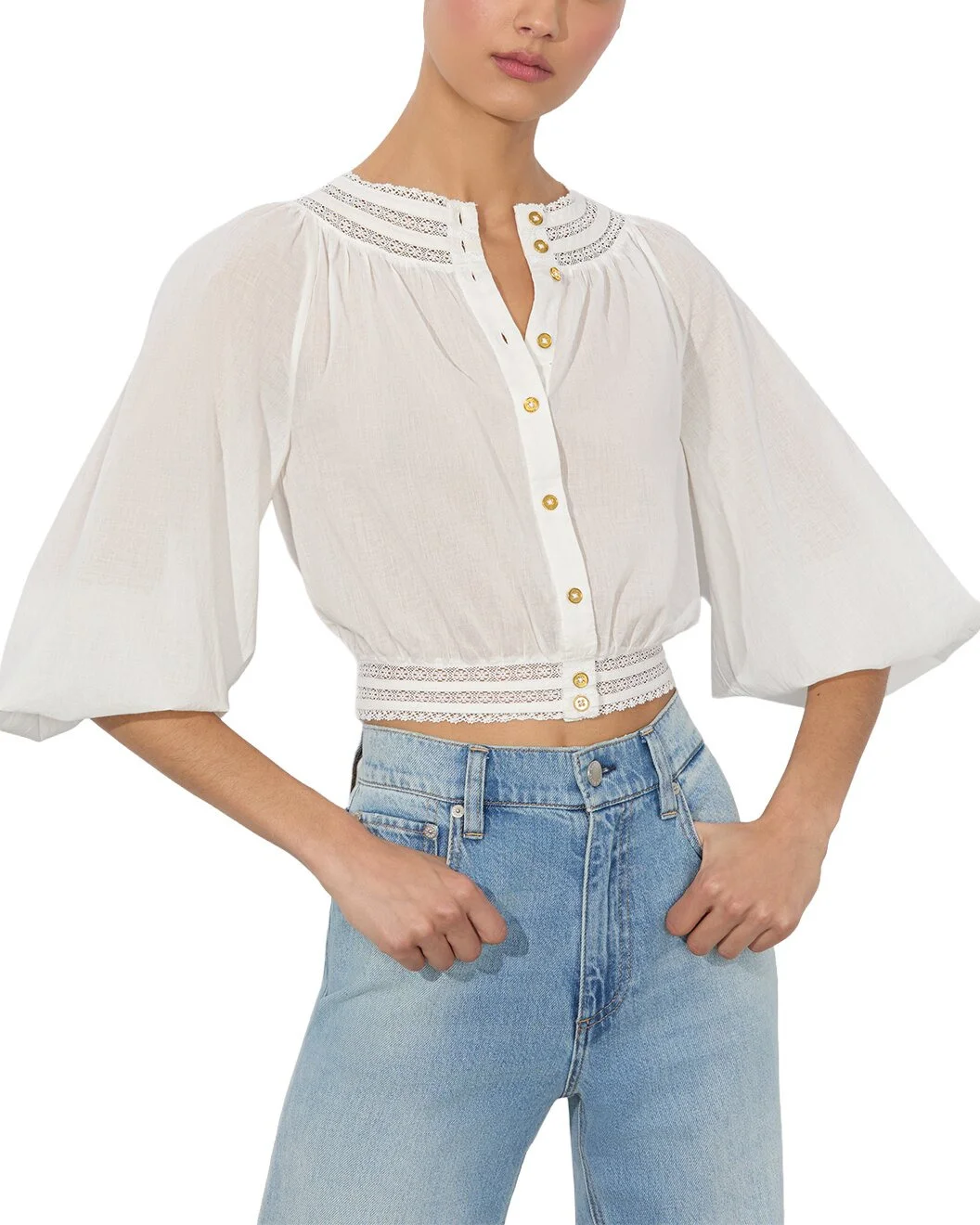 alice + olivia Cherelle Button Down Blouse - 1