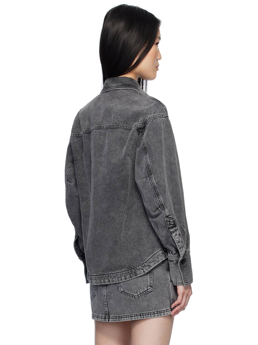Black Eliza Denim Shirt - 3