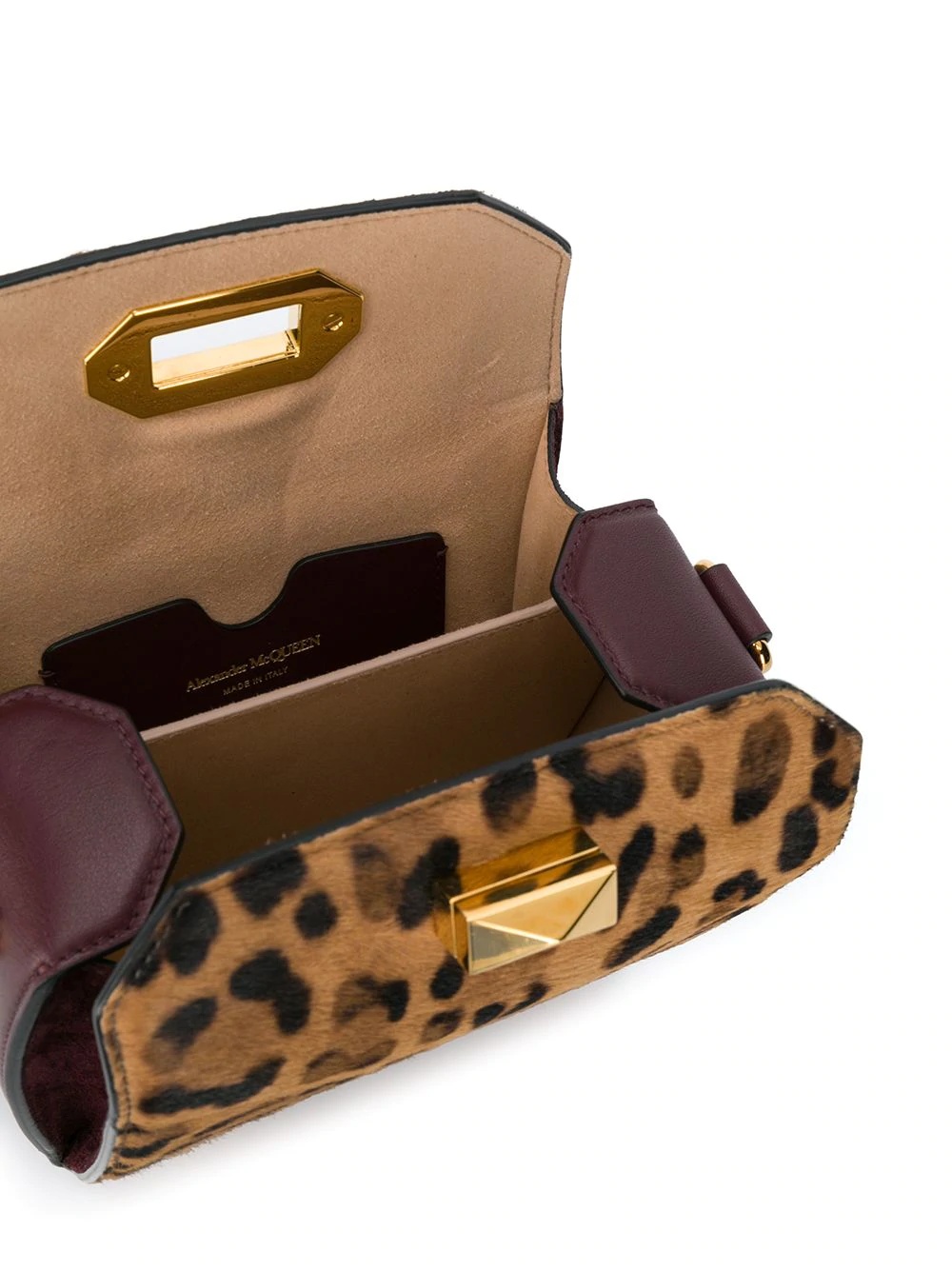 leopard print Box bag - 5