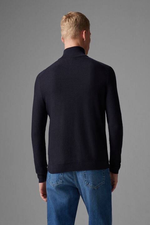 Lias half-zippered sweater in Navy blue - 3