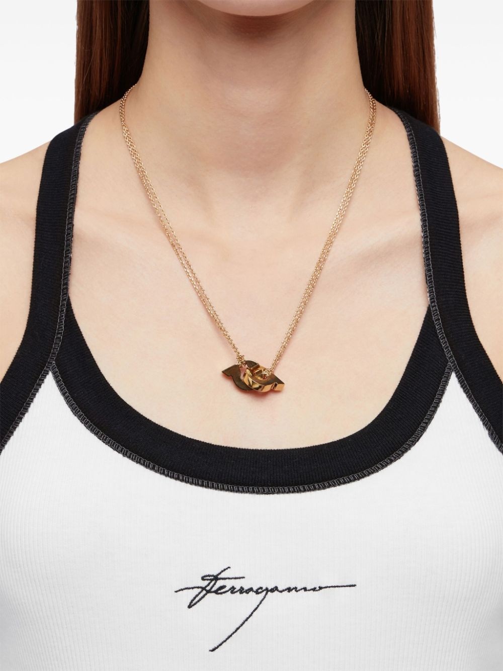 logo-embroidered cotton tank top - 5