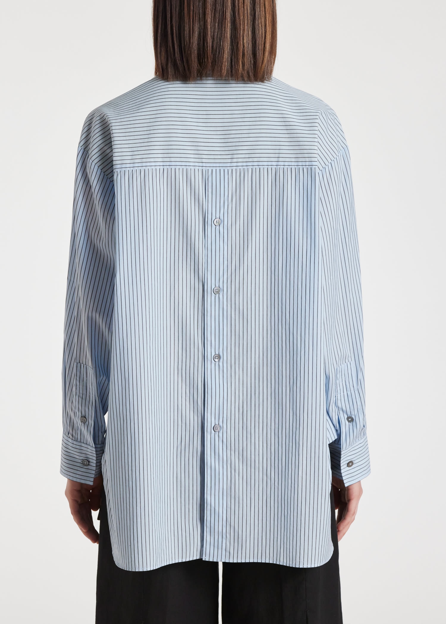 Blue Stripe Cotton Shirt - 4