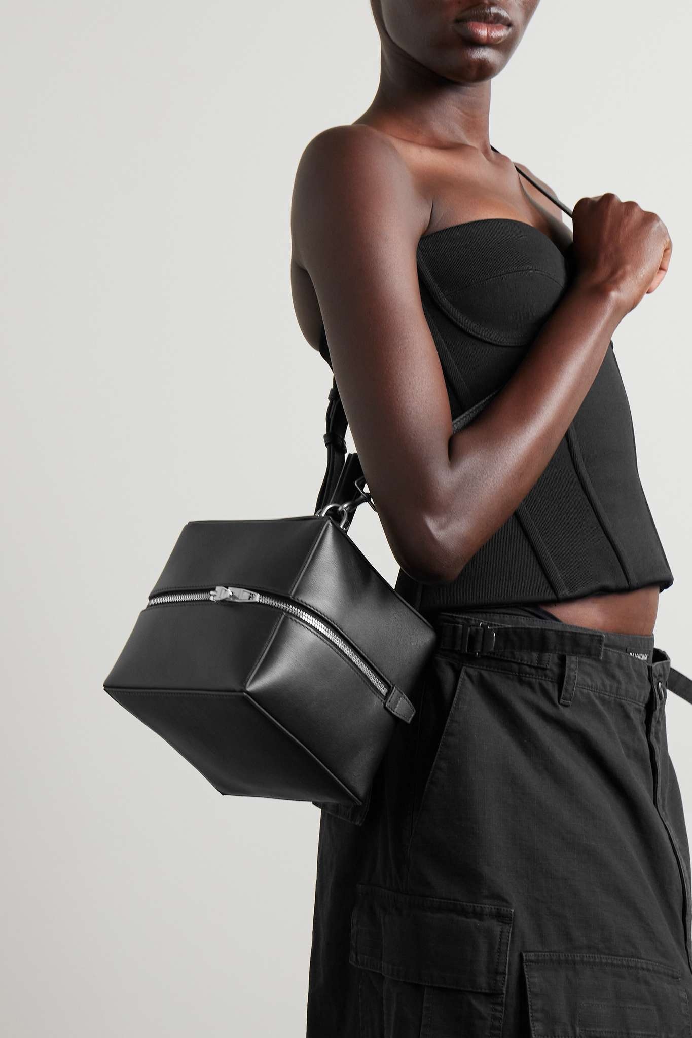 BALENCIAGA 4x4 small printed leather shoulder bag