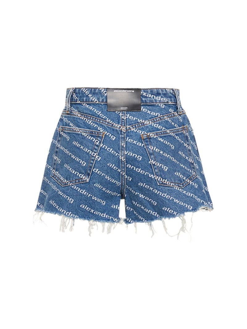 Bite logo cotton denim shorts - 3