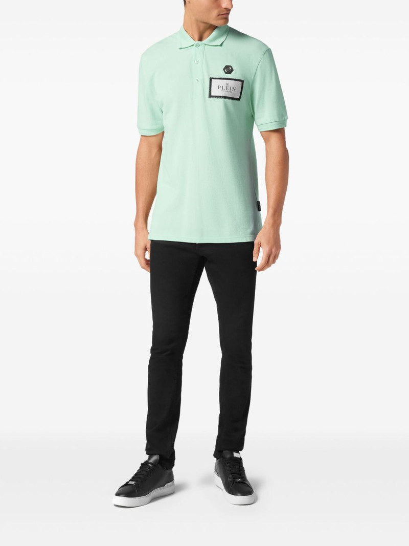 PHILIPP PLEIN logo-tag polo shirt outlook