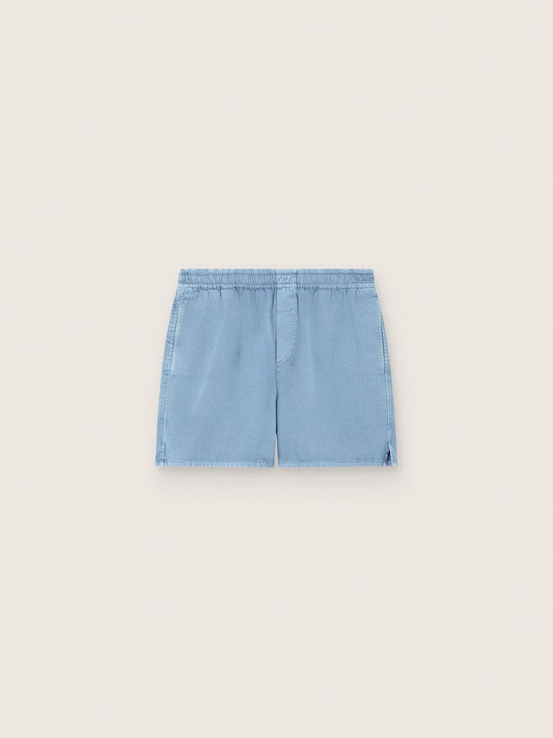 Unisex shorts in light blue cotton twill 1
