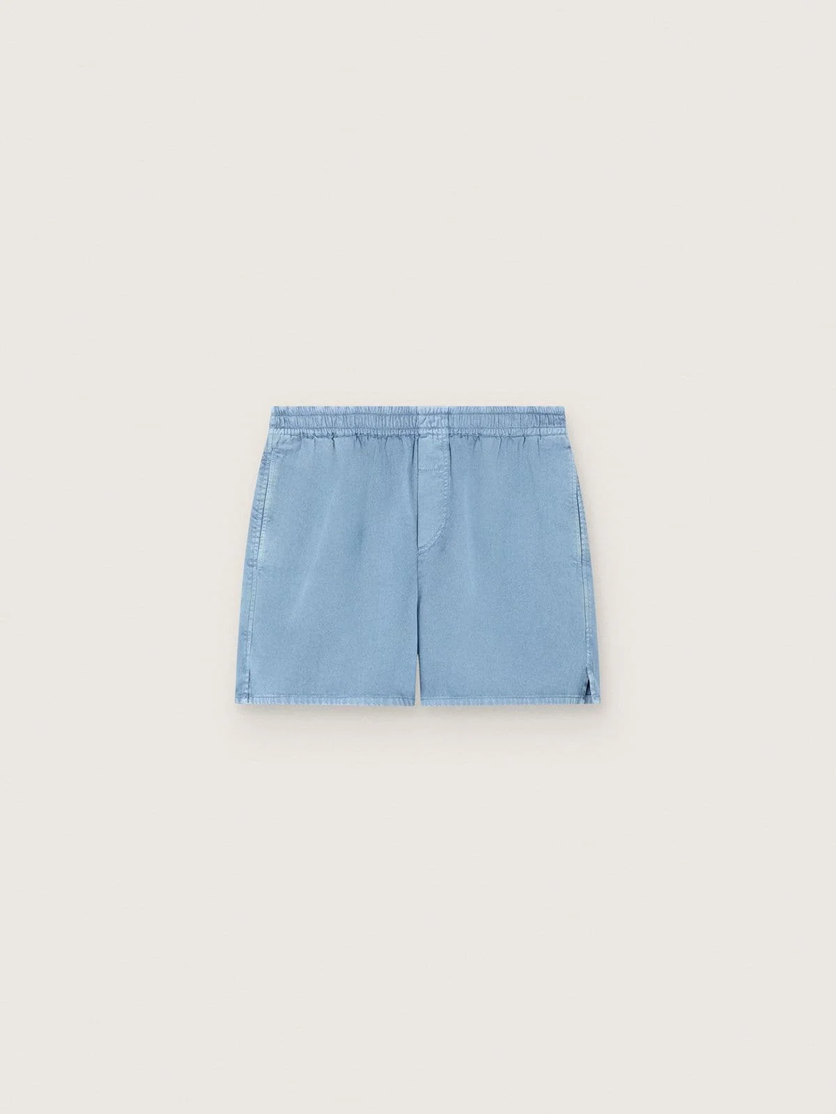 Unisex shorts in light blue cotton twill - 1