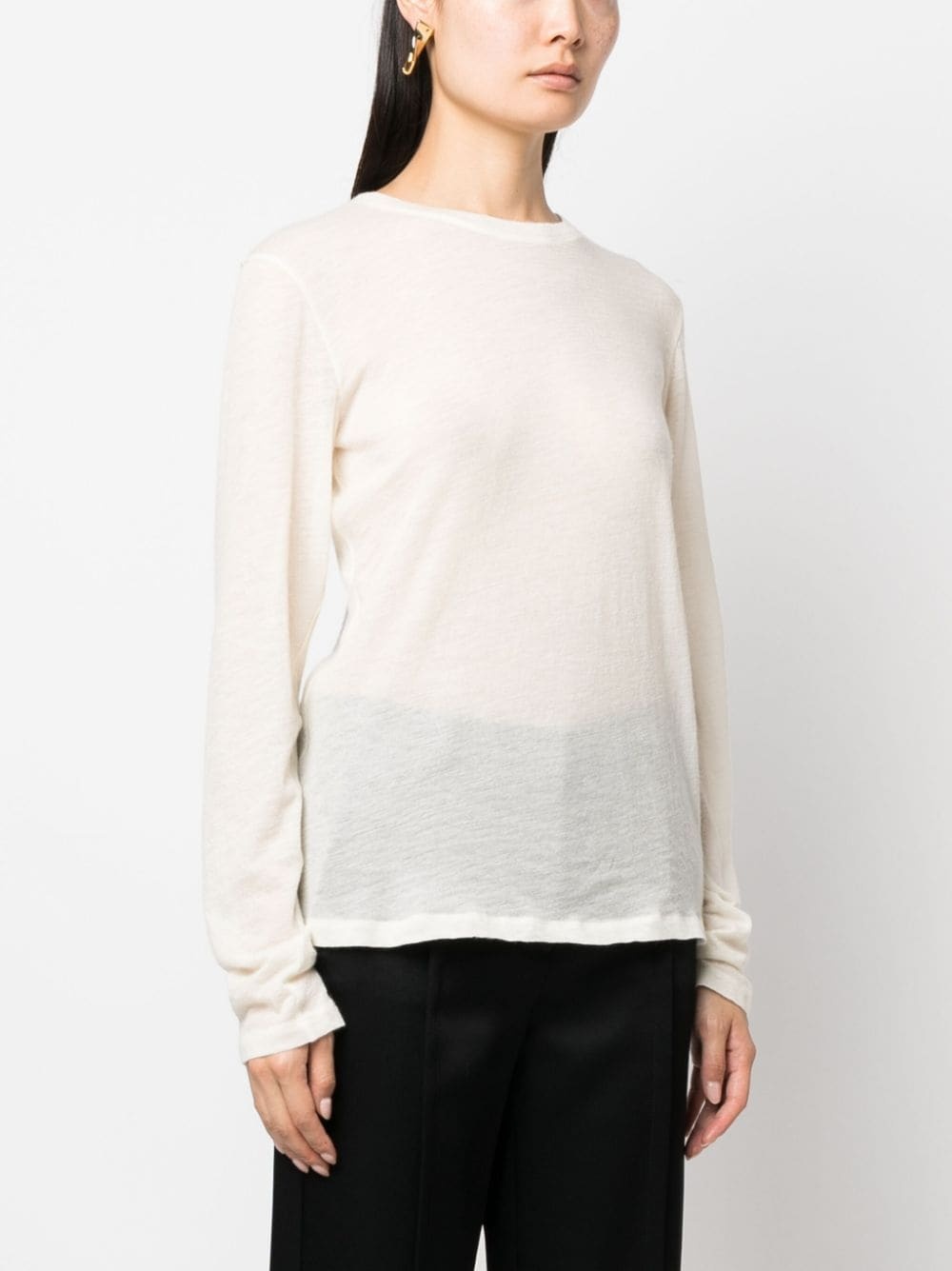 semi-sheer cashmere jumper - 3