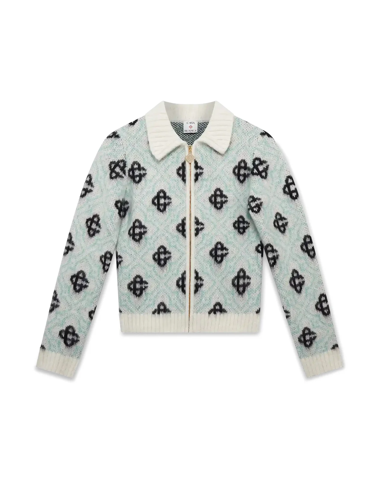 Mohair Monogram Zip Jumper - 1