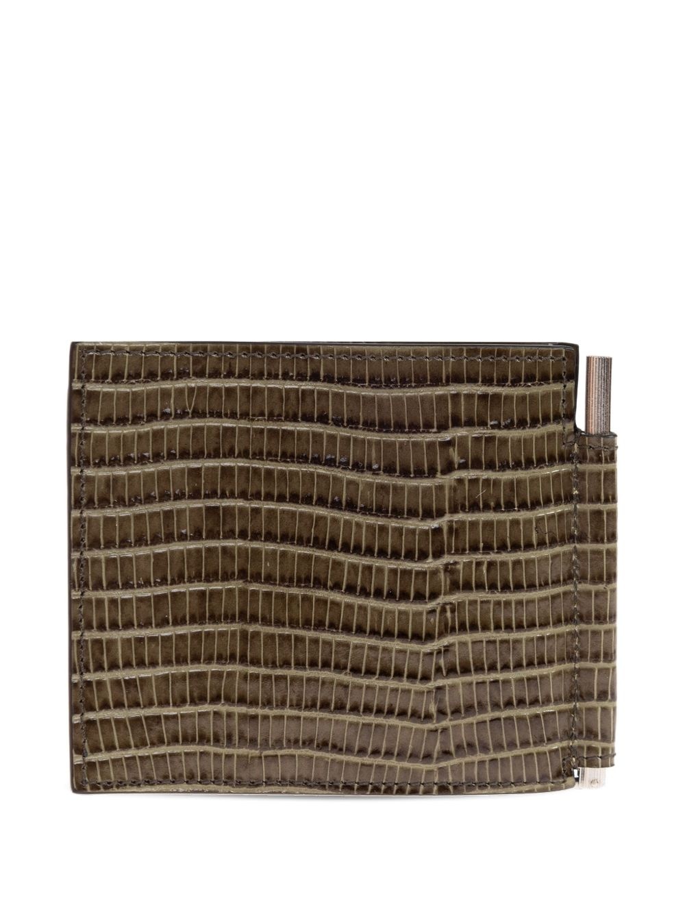 crocodile-effect leather cardholder - 2