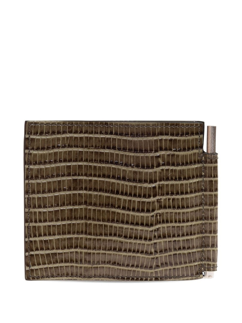 TOM FORD crocodile-effect leather cardholder outlook
