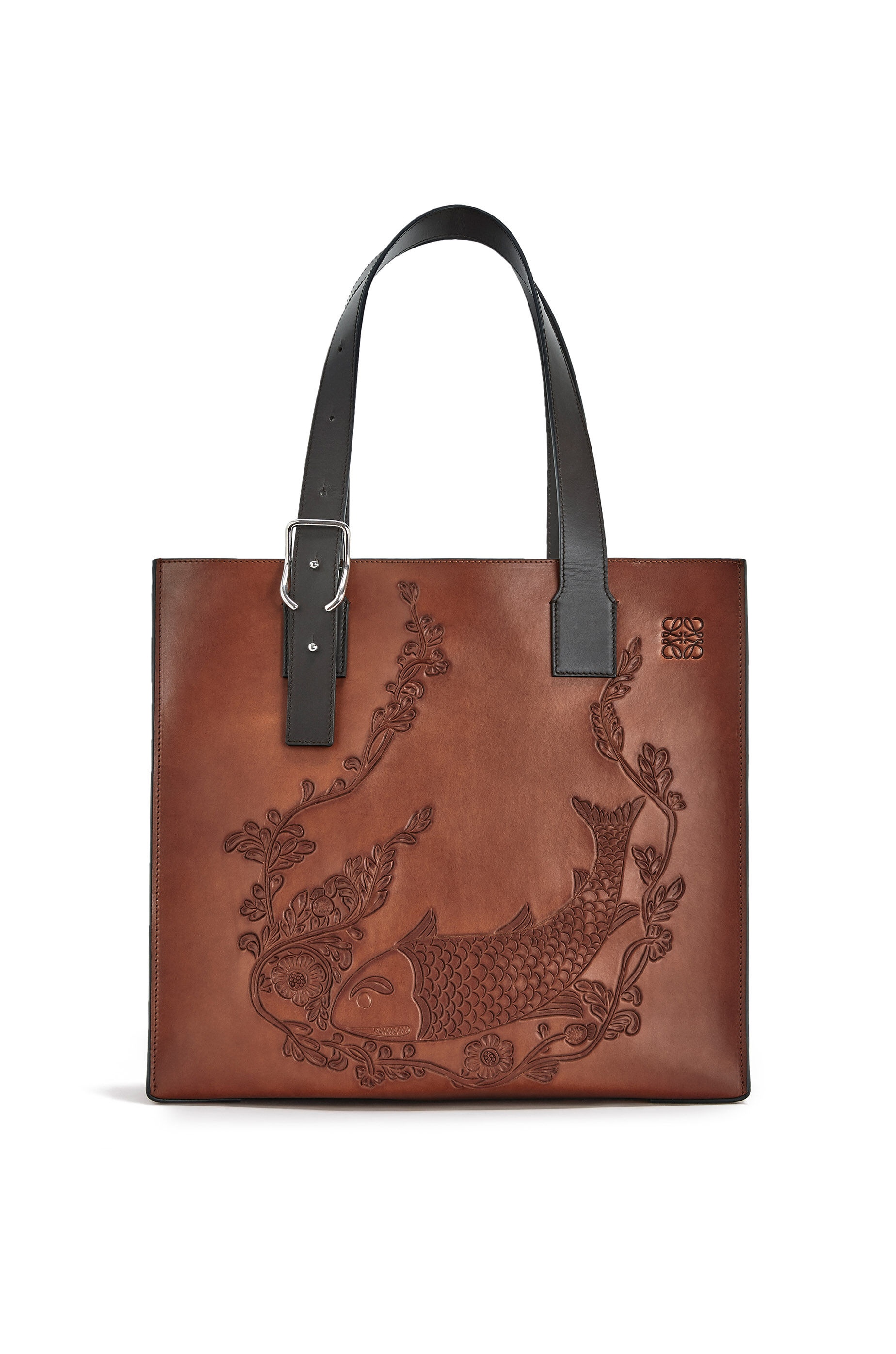 Fish Buckle tote bag in calfskin - 1